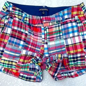 Madras plaid shorts size 4